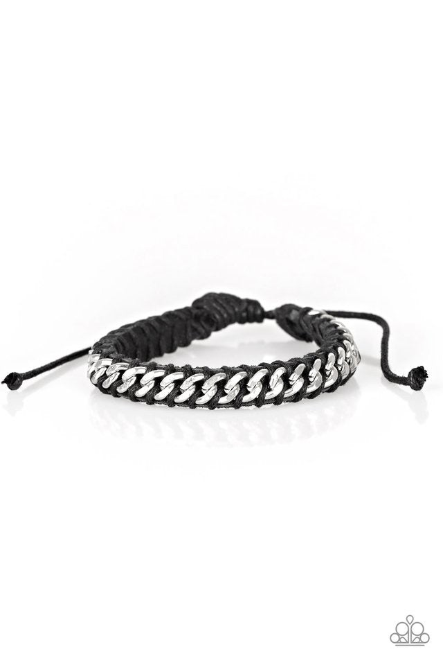 Men’s urban bracelet color black and silver