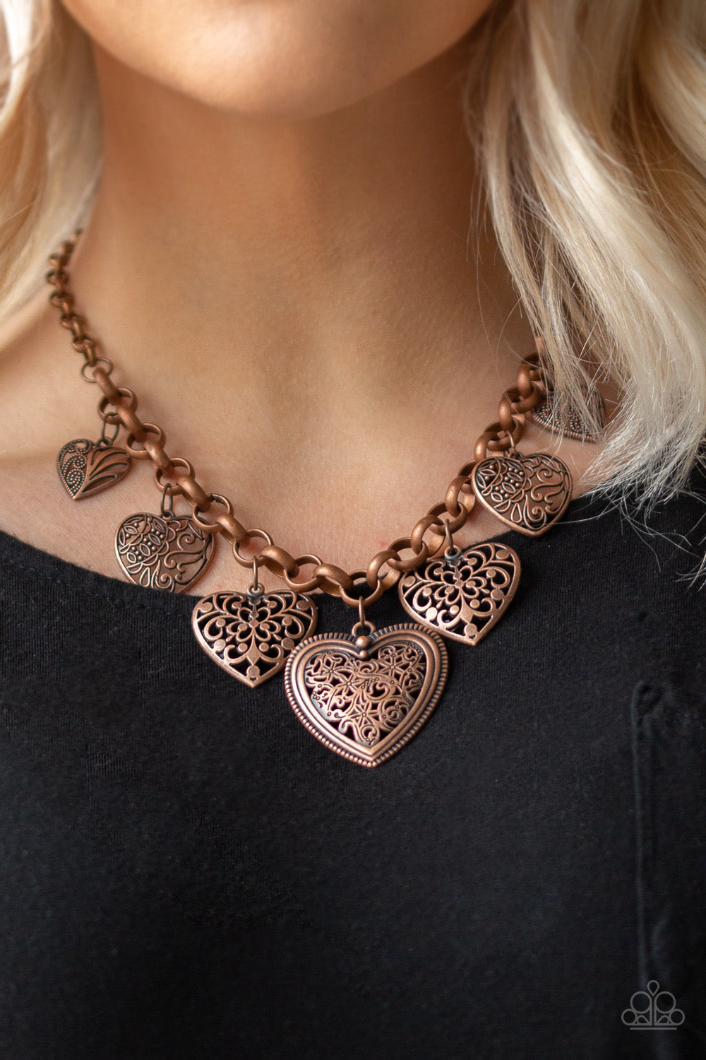 Love Lockets copper necklace