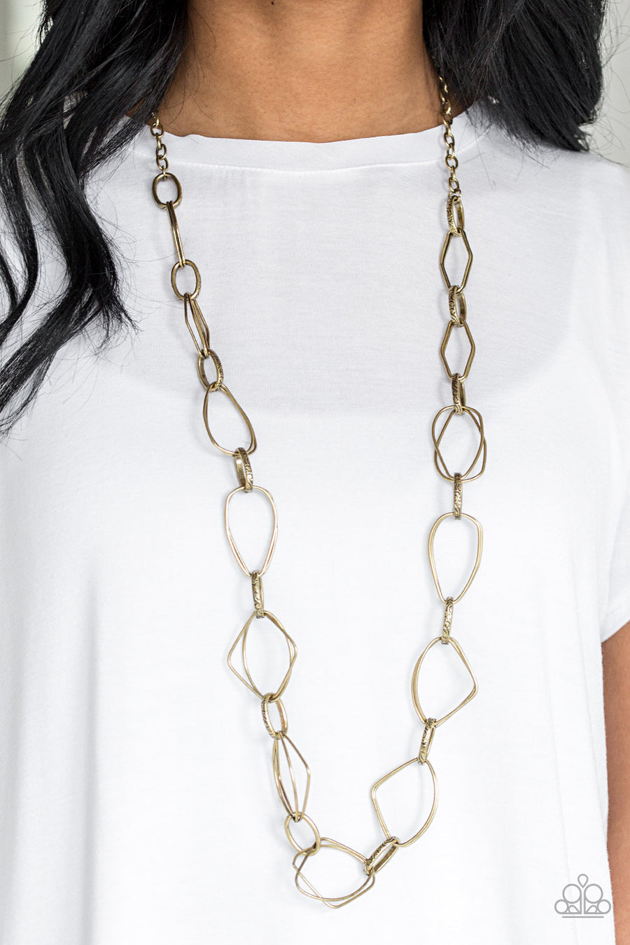 Attitude Adjustment - Brass necklace