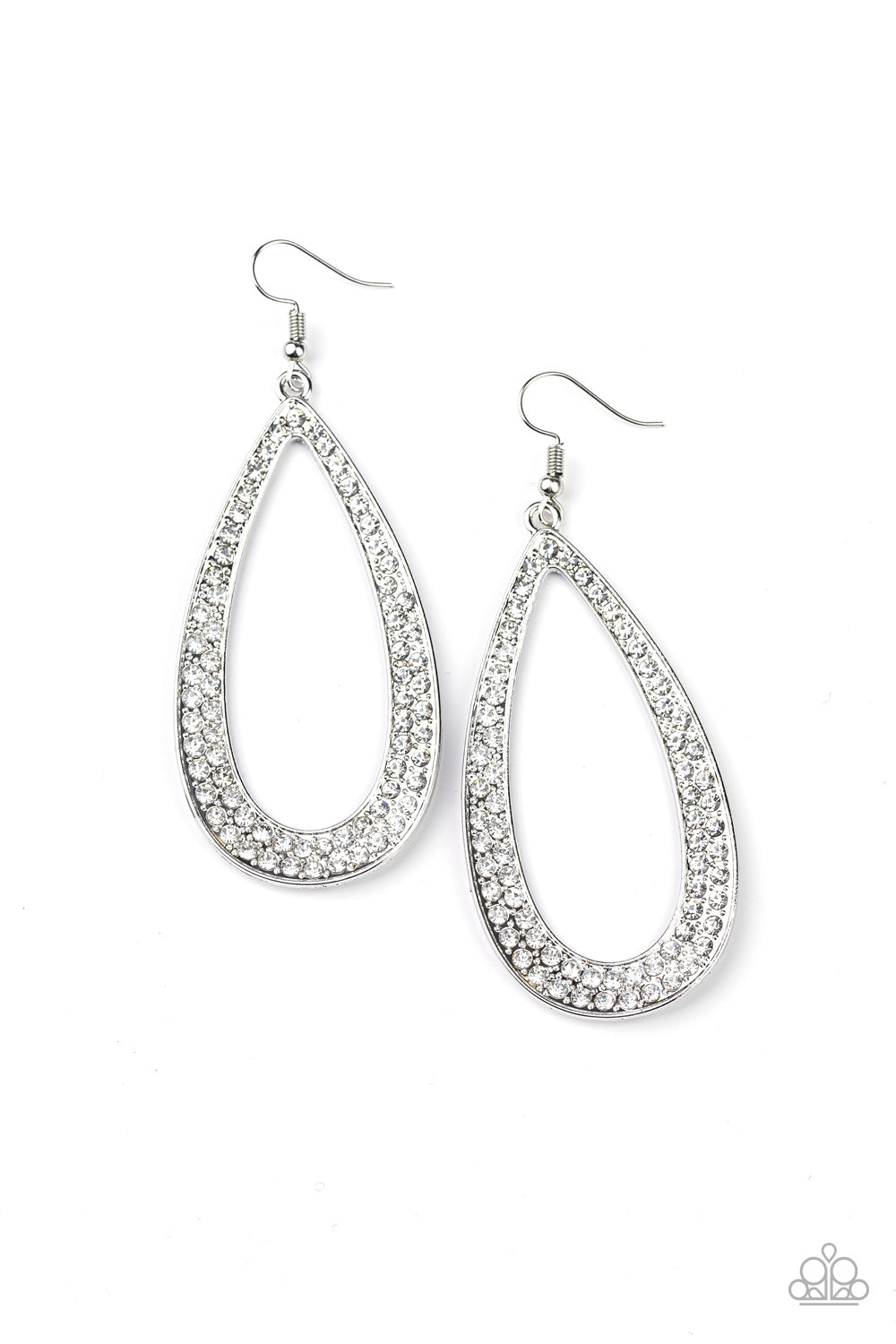 Diamond Distraction - White earrings