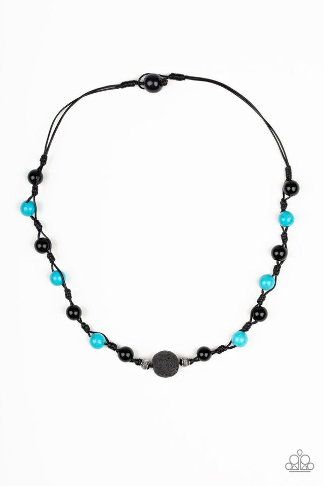 Men’s urban Necklace color black and blue