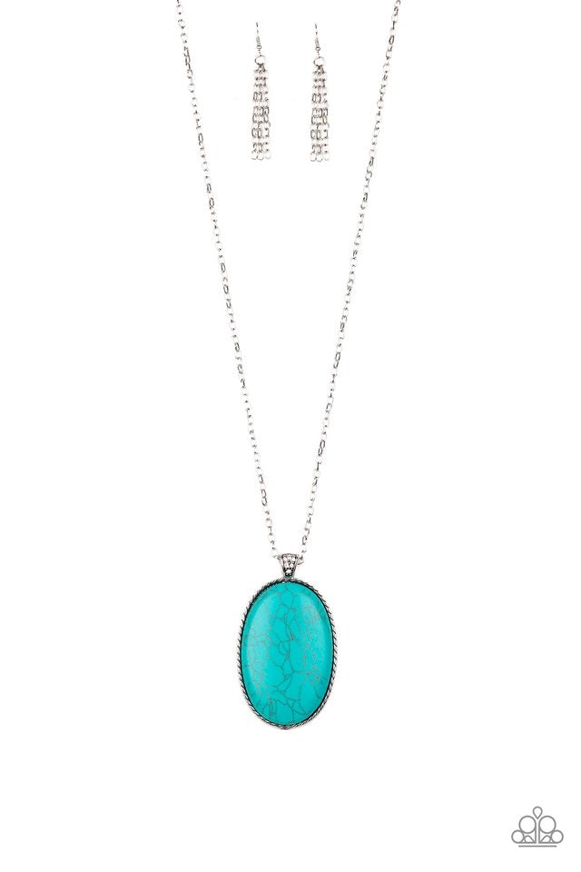 Stone stampede blue necklace