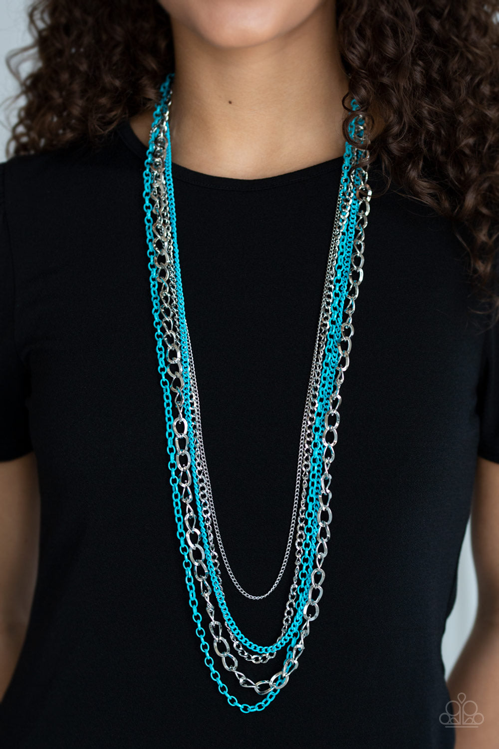 Industrial Vibrance blue necklace