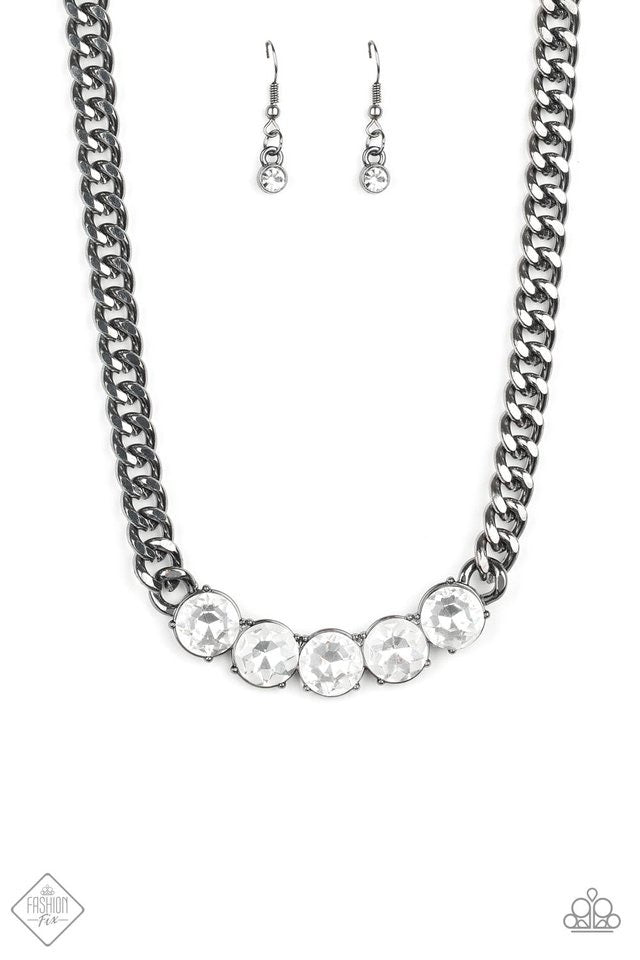 Rhinestone Renegade black necklace