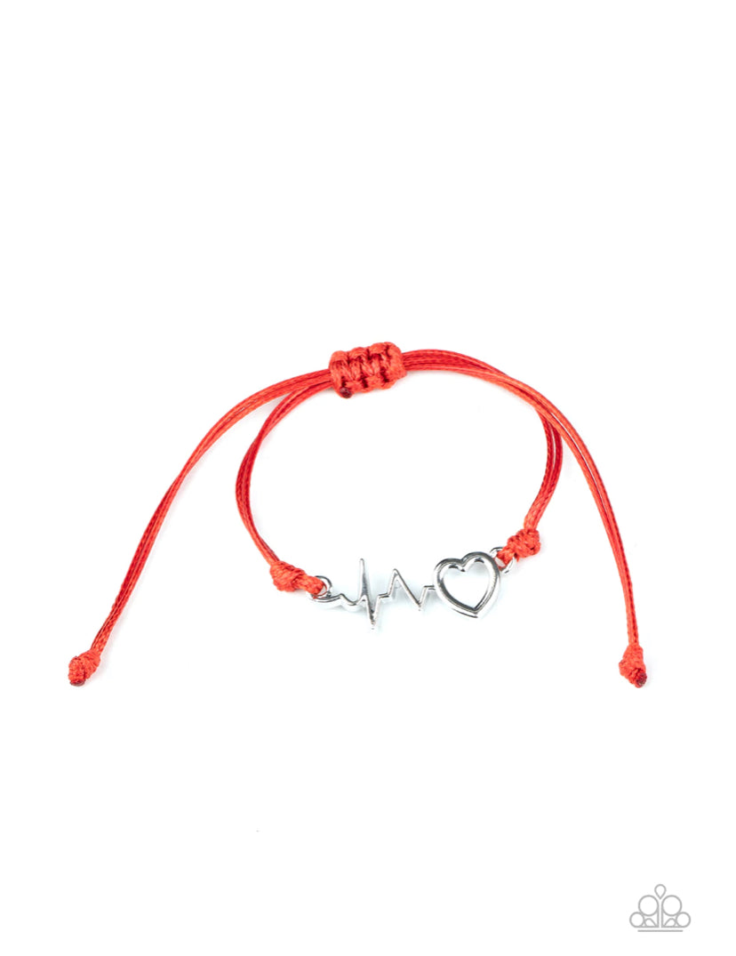 Cardiac Couture - Red Heartbeat Bracelet