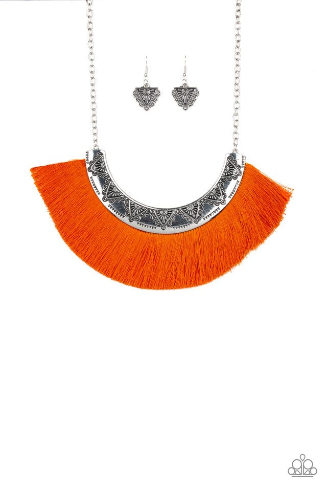 Might and Mane orange necklace