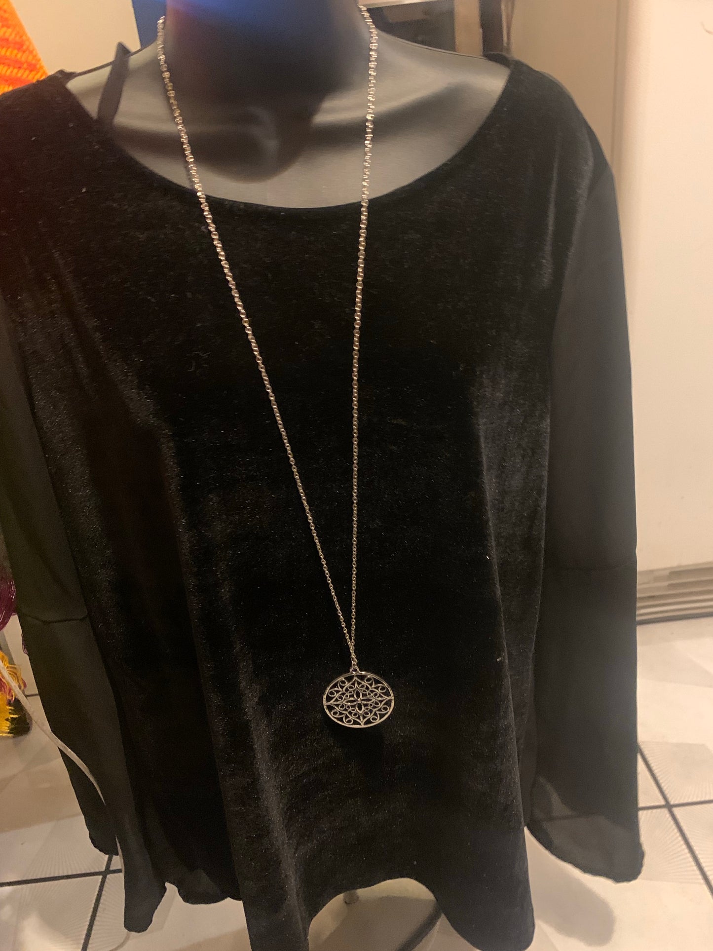 Mandala Melody silver necklace