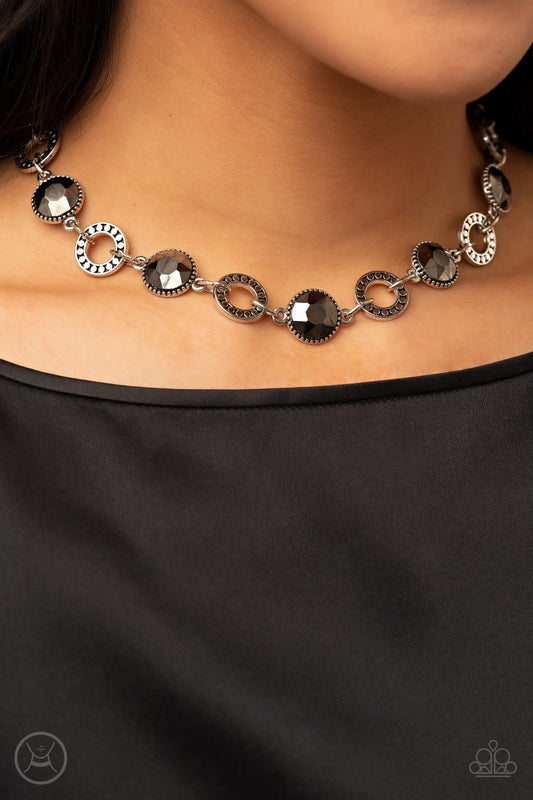 Rhinestone Rollout silver choker