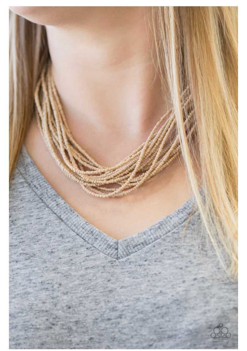 Wide open spaces brown necklace