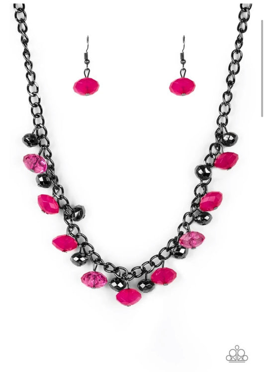 Ran away Rebel pink paparazzi necklace