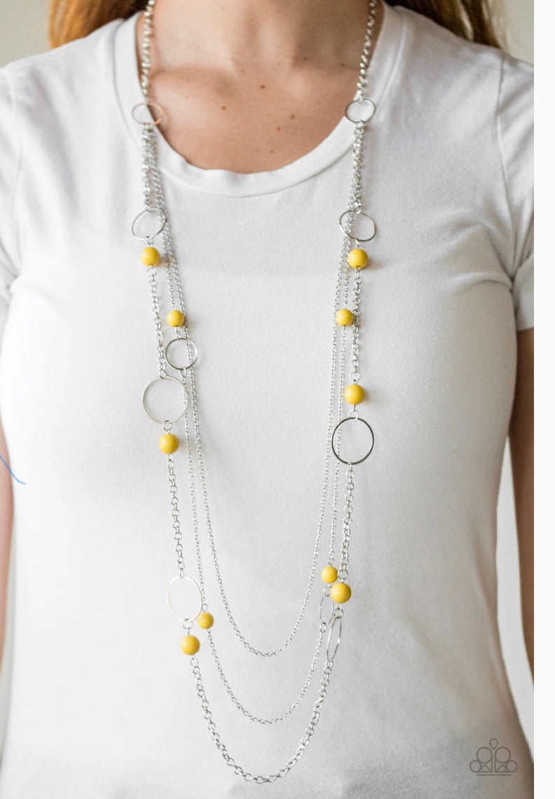 Beachside Babe yellow necklace