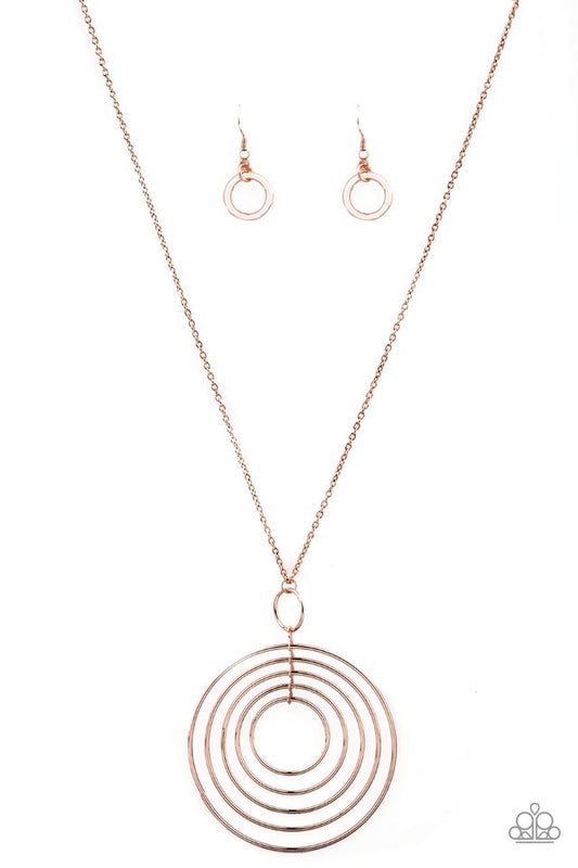 Running Circles in my Mind rose Gold necklace