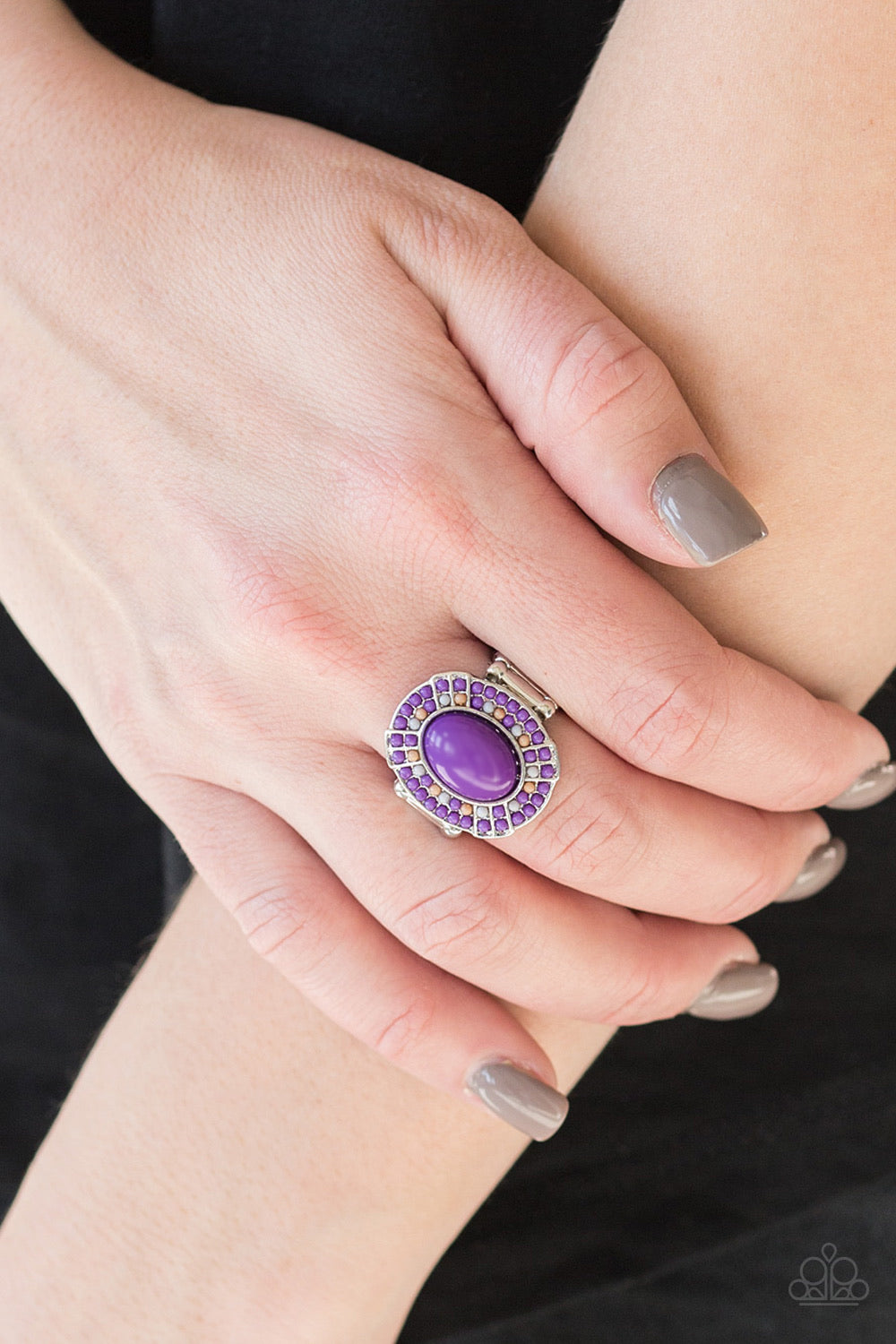 colorfully rustic purple ring