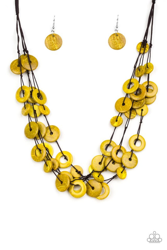 Wonderful walk walks yellow necklace