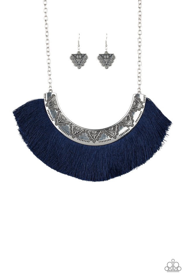 Might and mane blue necklace