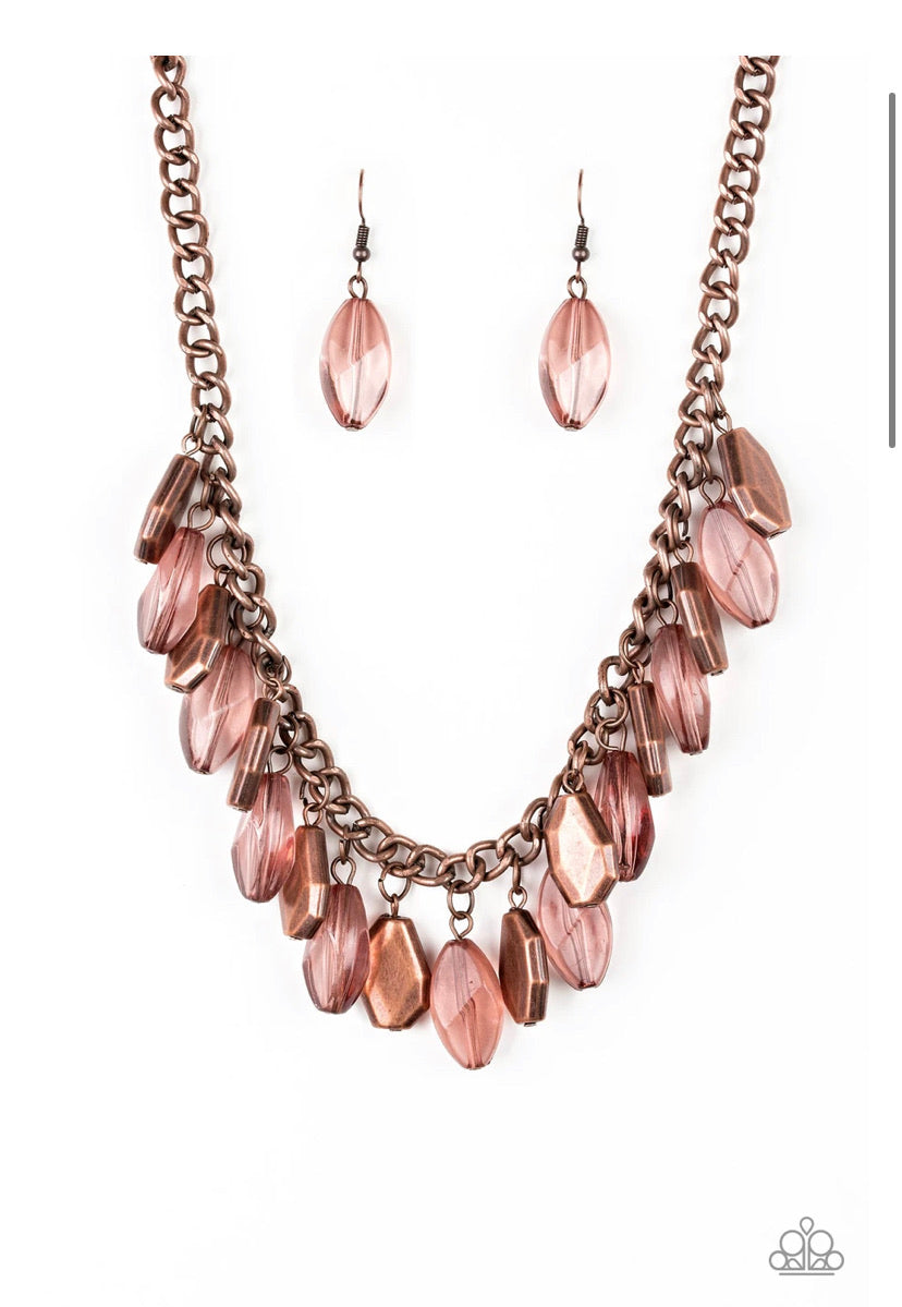 Fringe Fabulous Copper Paparrazzi Necklace