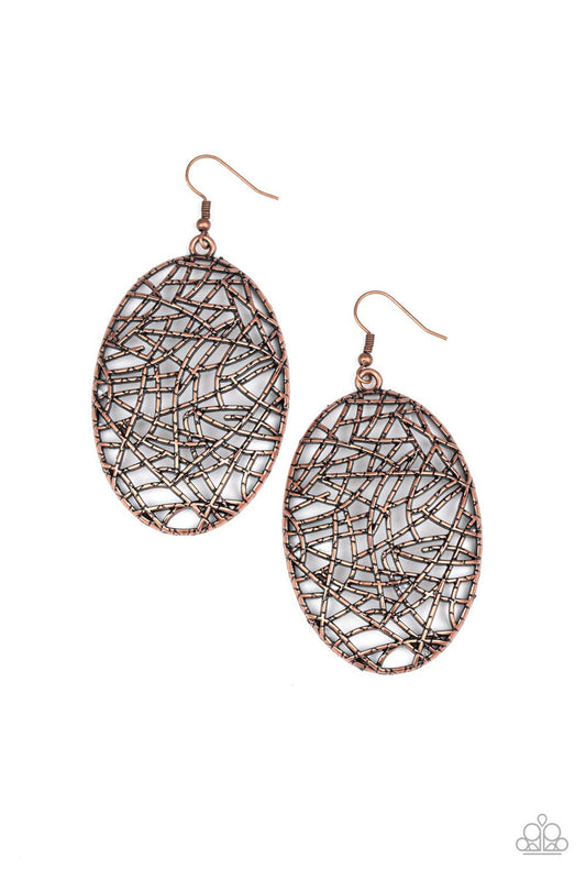 Way Out Of Line - Copper - Earrings