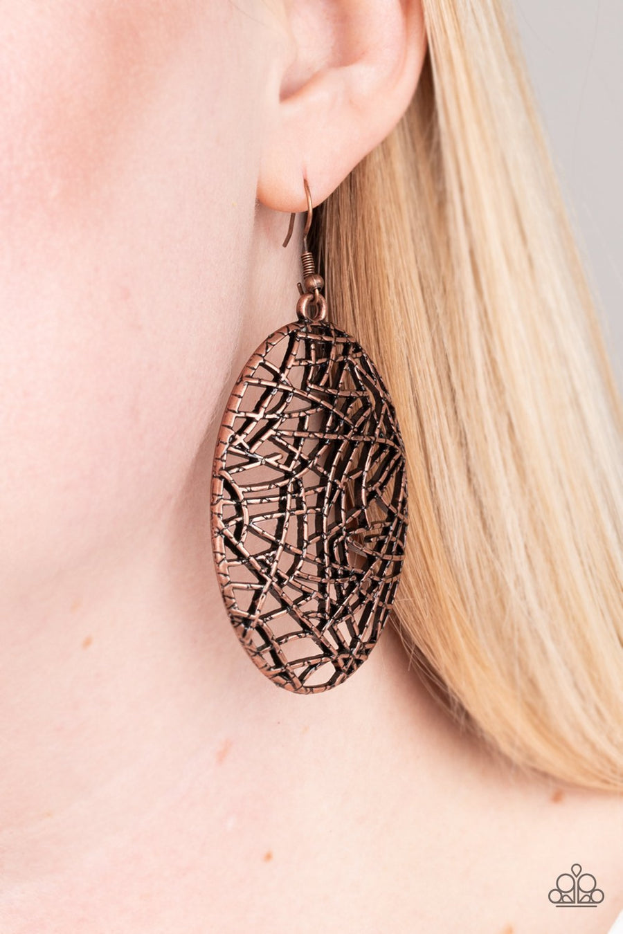 Way Out Of Line - Copper - Earrings