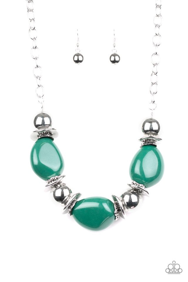 Necklace set color green