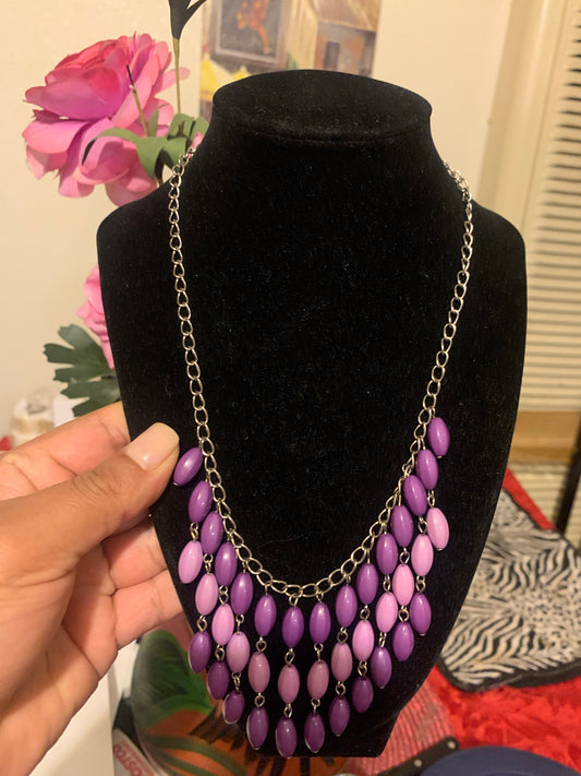 Necklace color purple