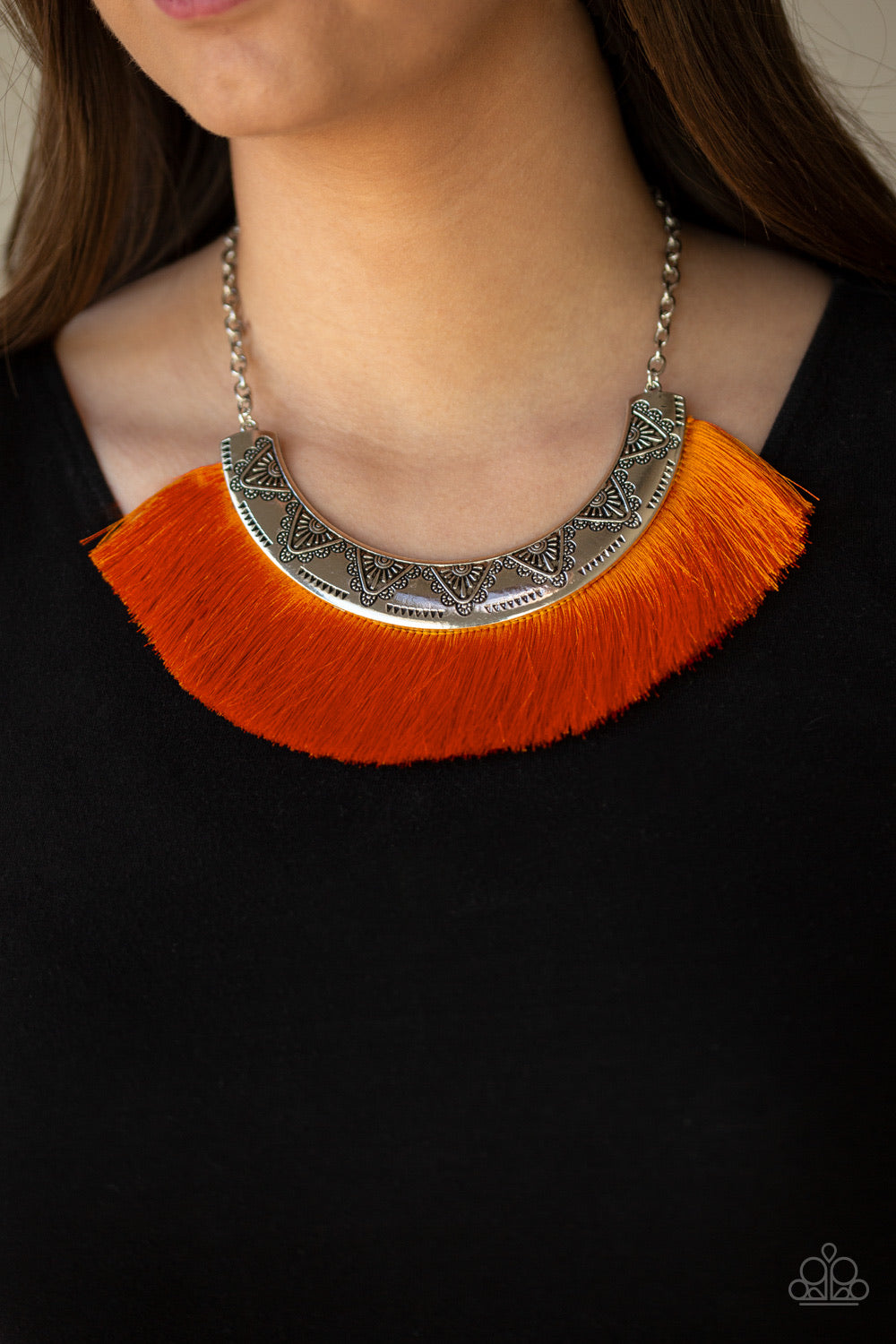 Might and Mane orange necklace