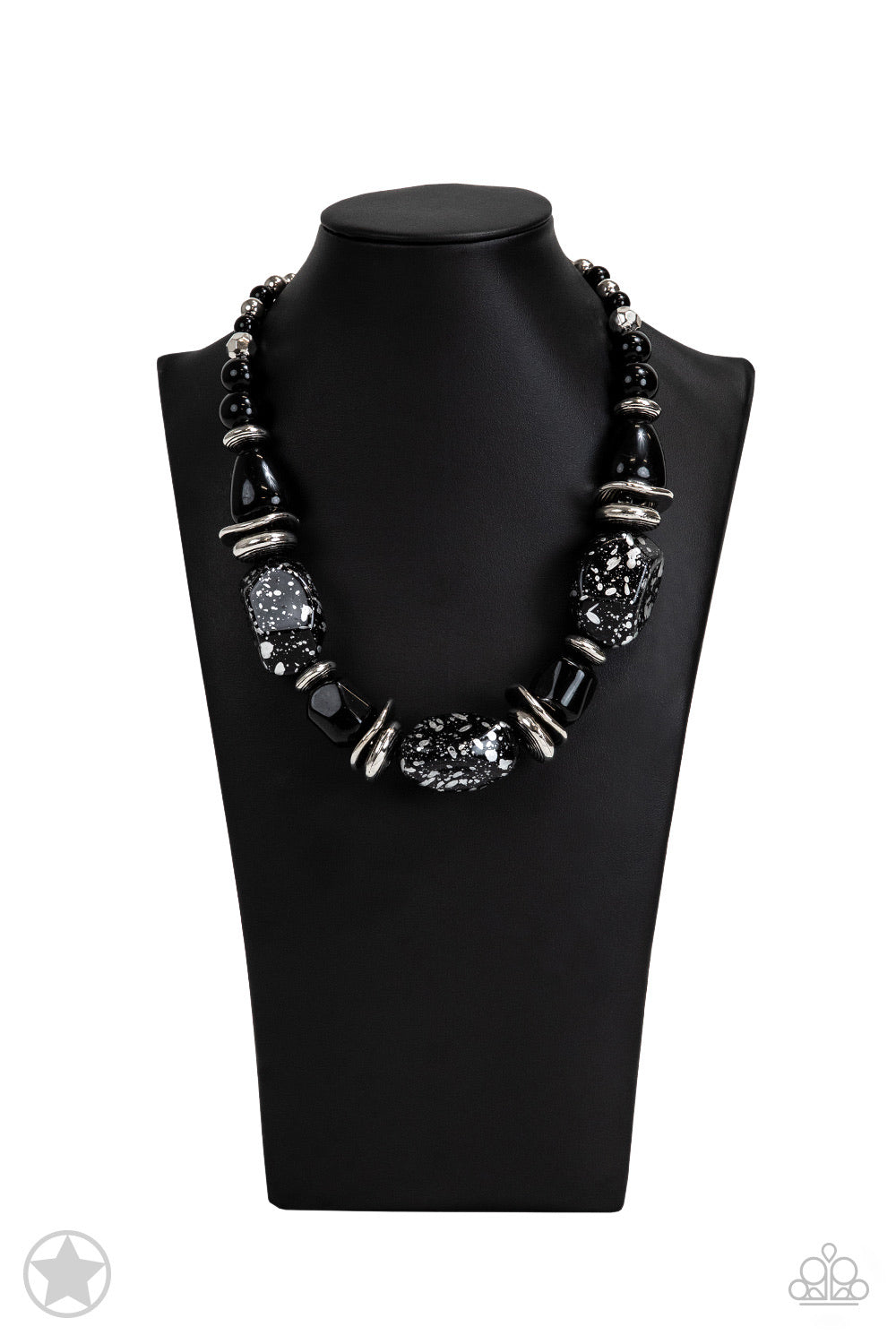 Blockbuster necklace-In Good Glazes - Black