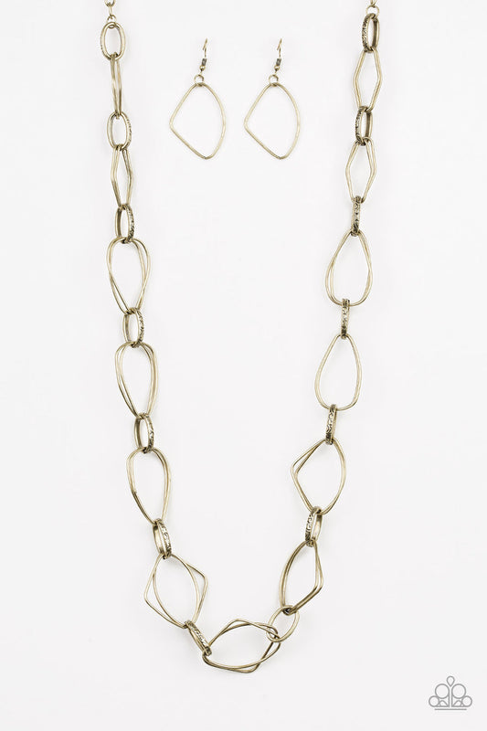 Attitude Adjustment - Brass necklace