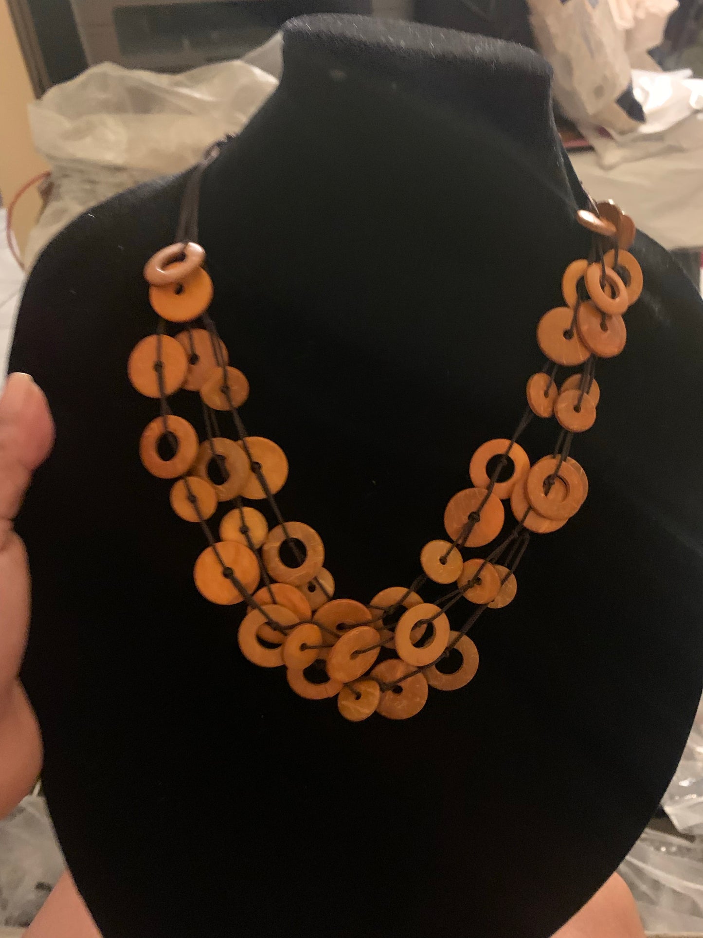 Wonderful wala wala orange necklace