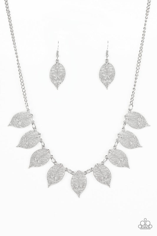 leafy lagoon silver necklace