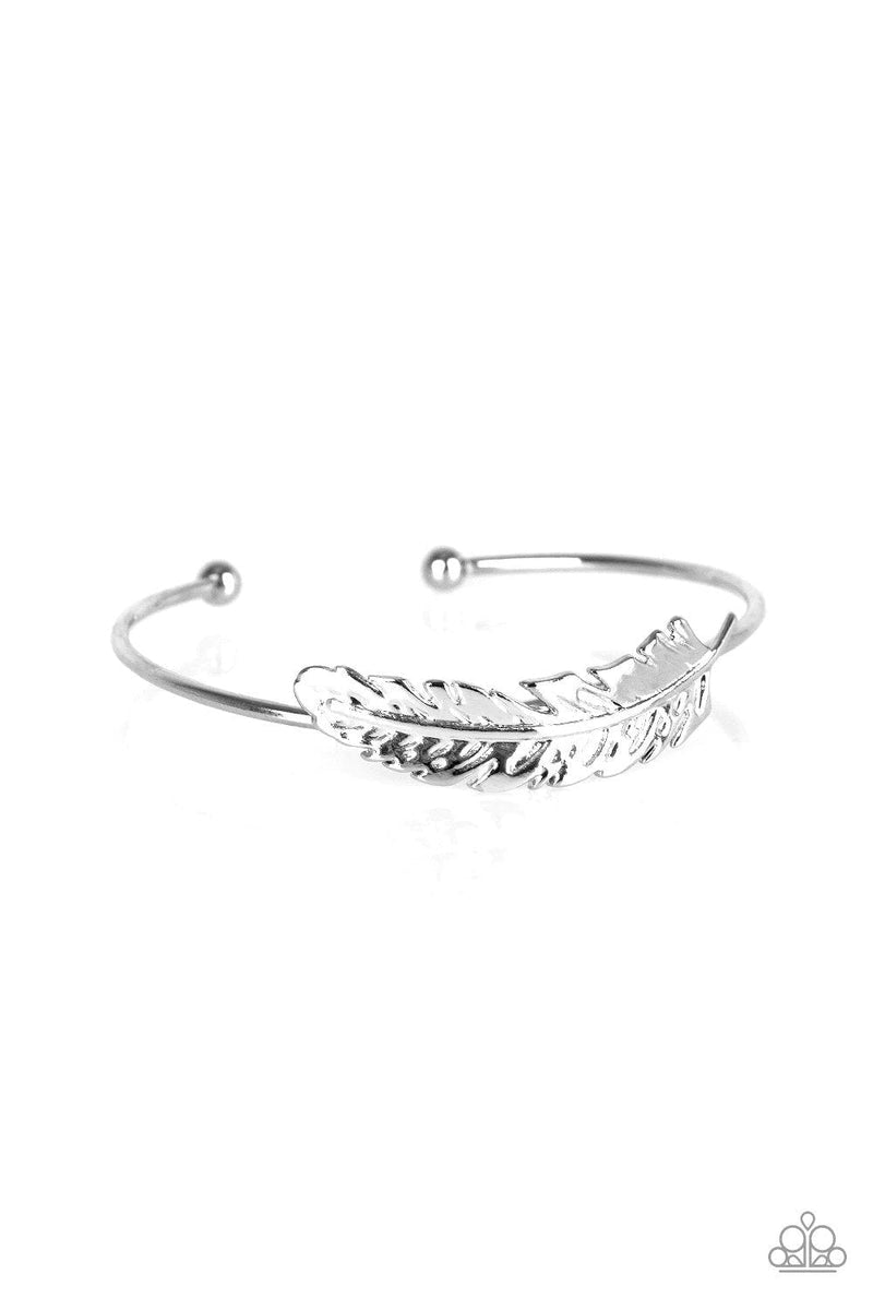 How Do You Like This FEATHER Silver Cuff Bracelet