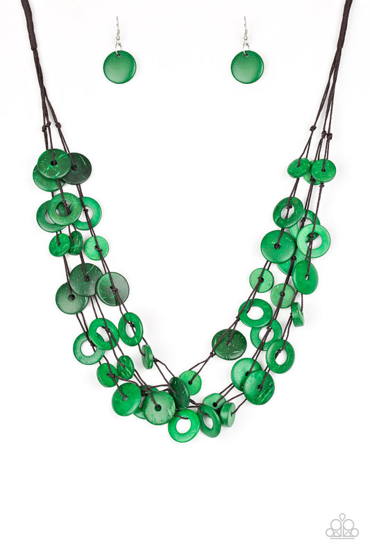 Necklace set color green