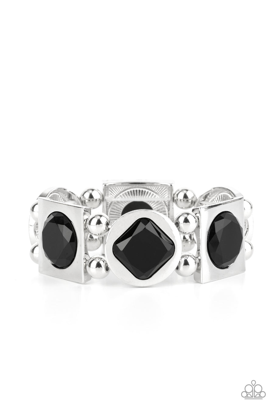 Asymmetrical A-Lister - Black Bracelet