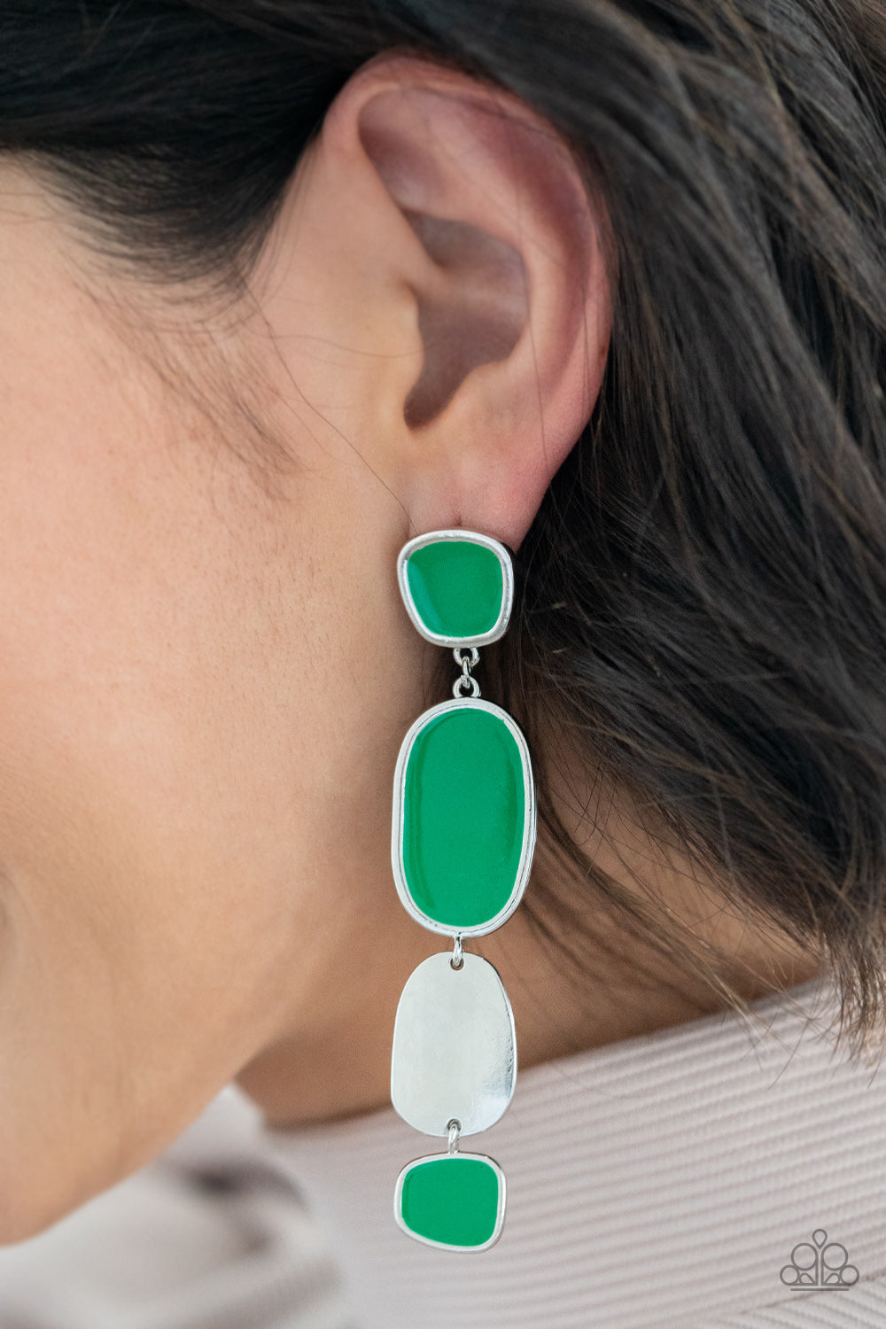 All Out Allure Green Post Earring