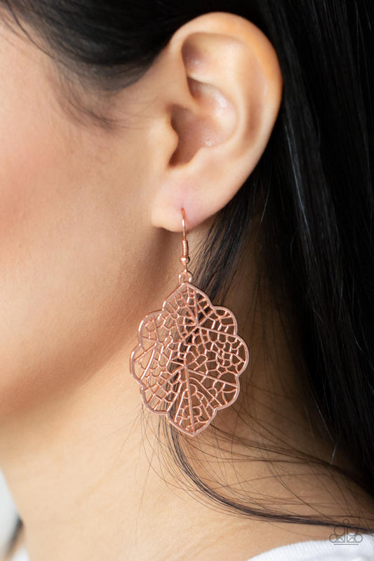 Meadow Mosaic - Copper  earrings