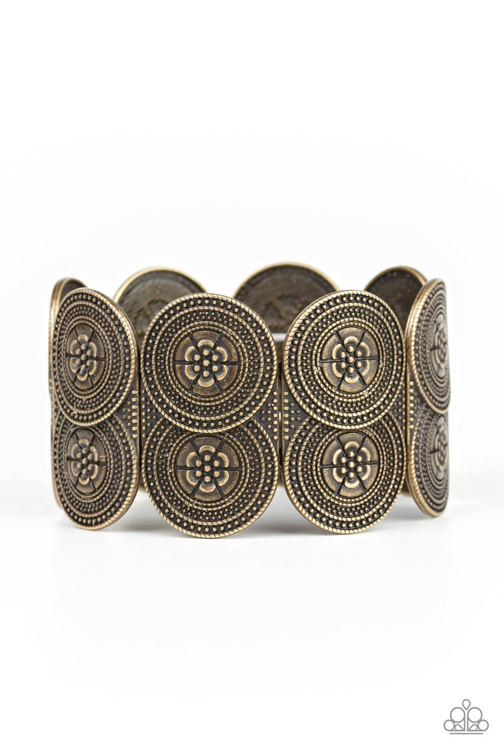 Flirtatious Florals - Brass Bracelet