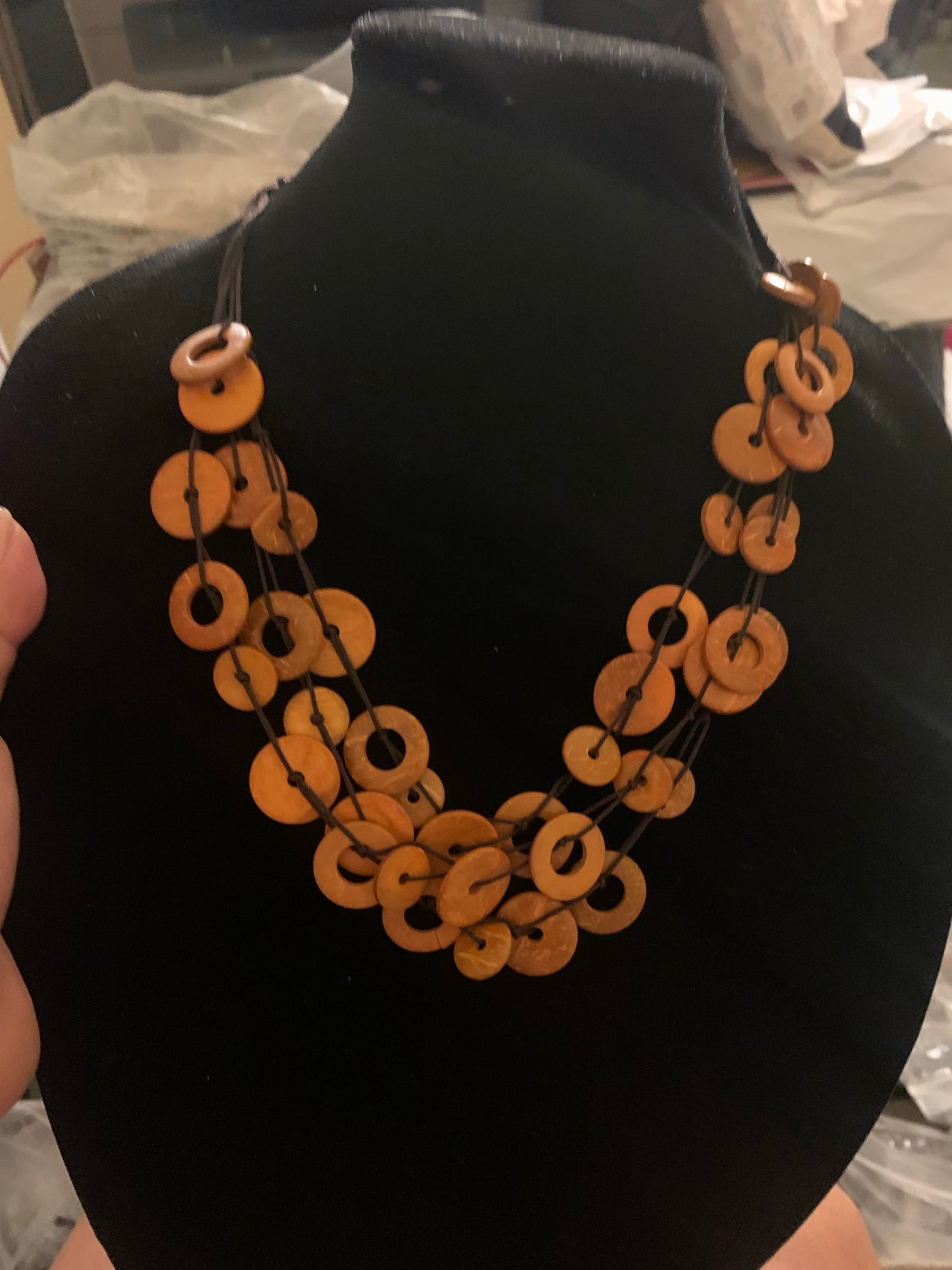 Wonderful wala wala orange necklace