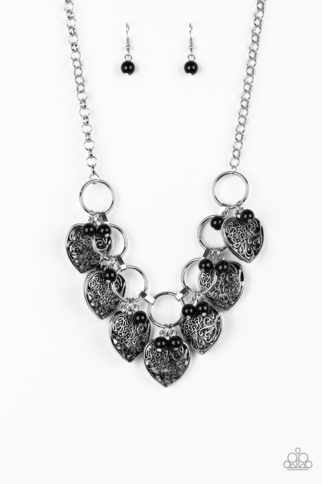 Very Valentine-black necklace