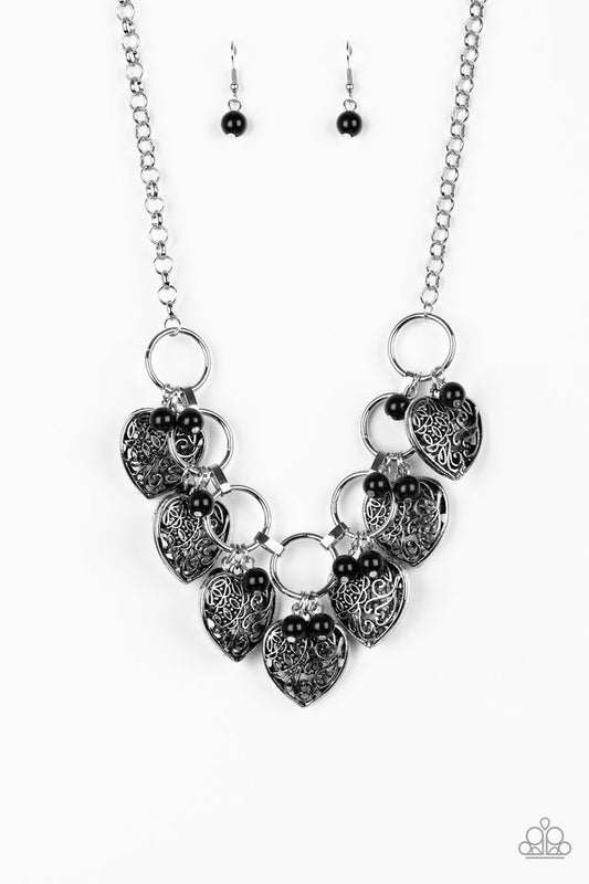 Very Valentine-black necklace