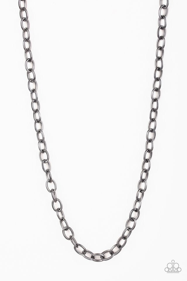 Black metal men’s necklace