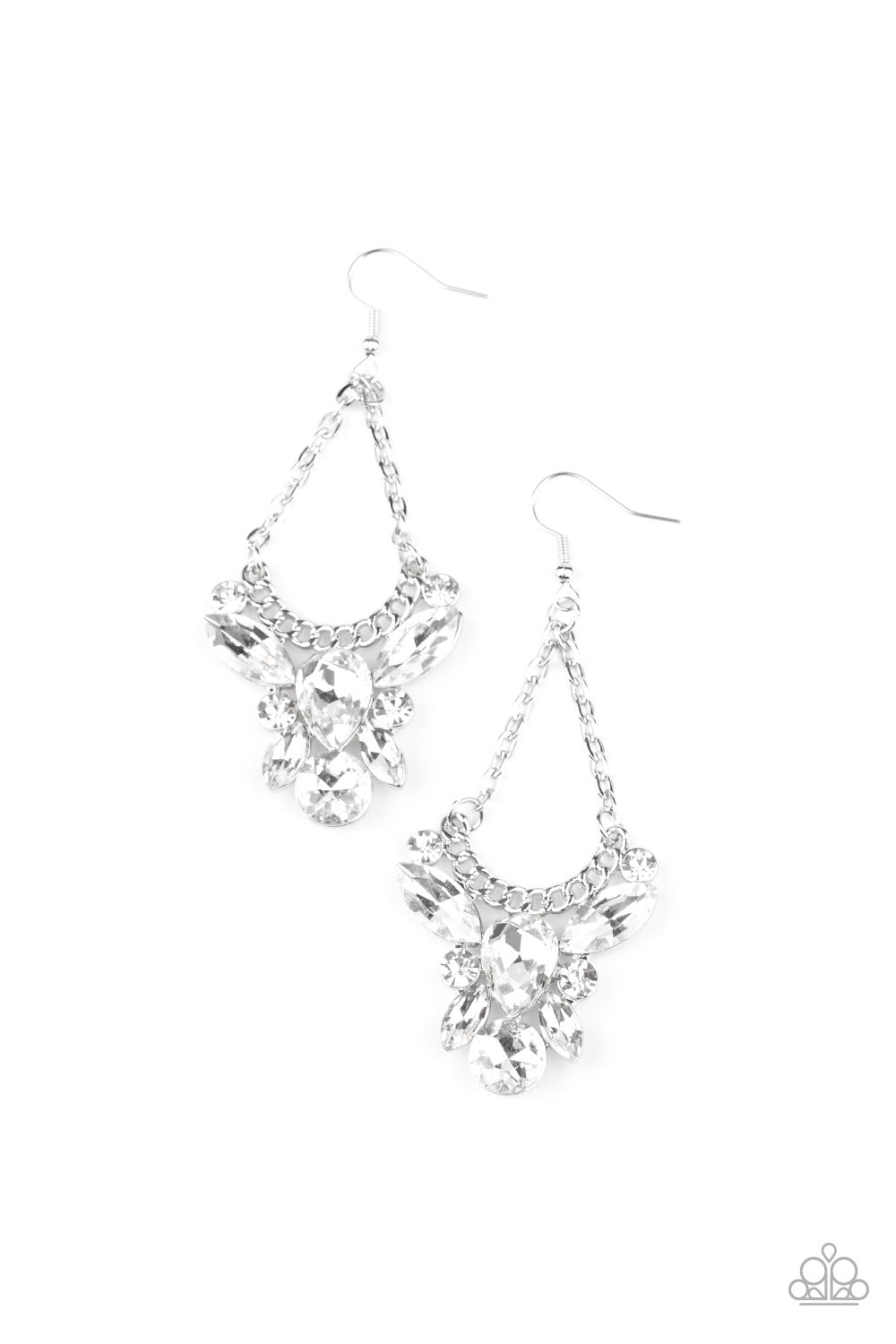 Bling Bouquets - White earrings