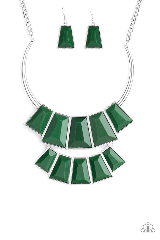 Necklace set color green