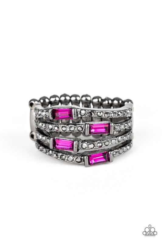 Royal Reflections Pink Gunmetal Ring