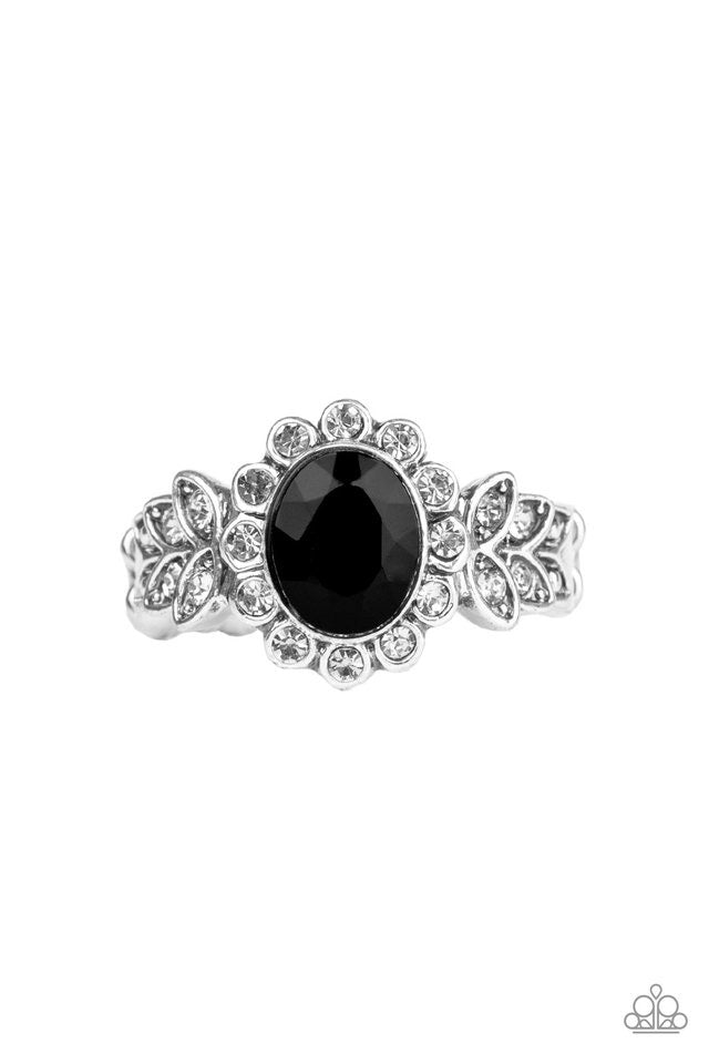 Glitter Garden Black Ring