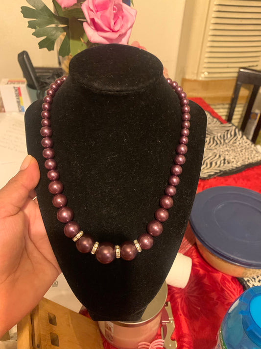 Necklace color purple