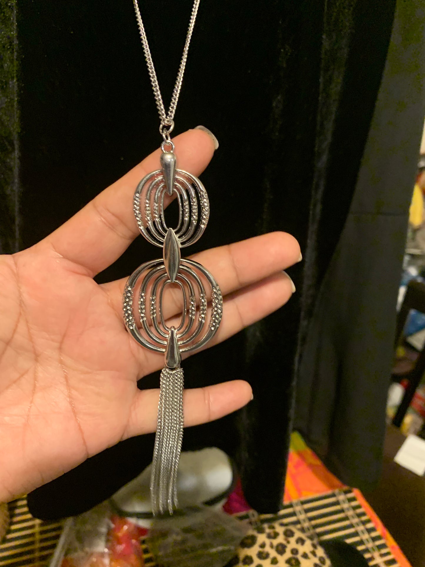 Timelessly Tasseled Silver Necklace