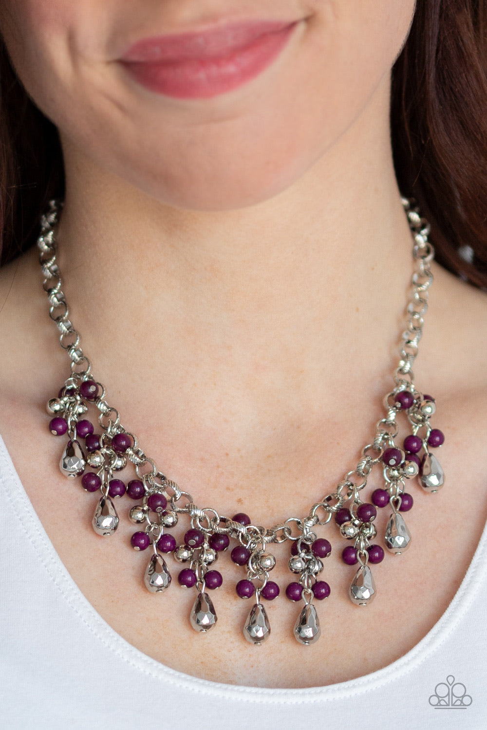 Traveling trendsetter purple necklace