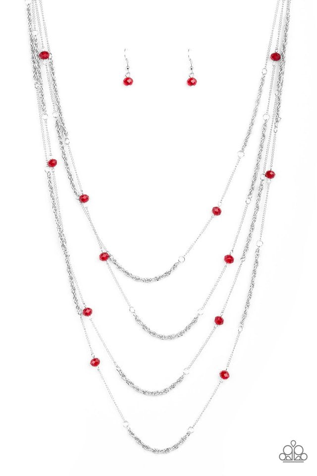 Open for opulence red necklace