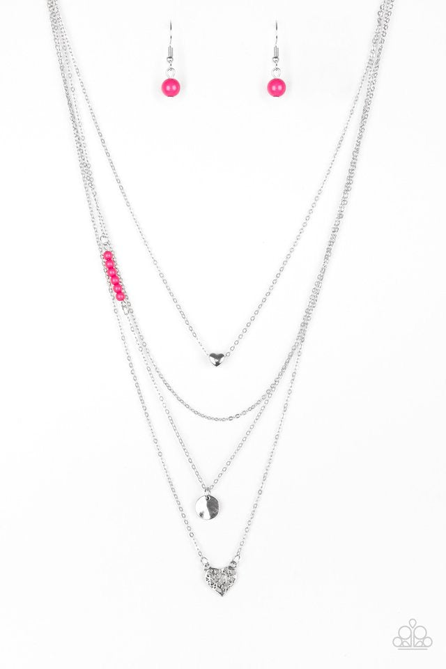 Gypsy Heart pink necklace