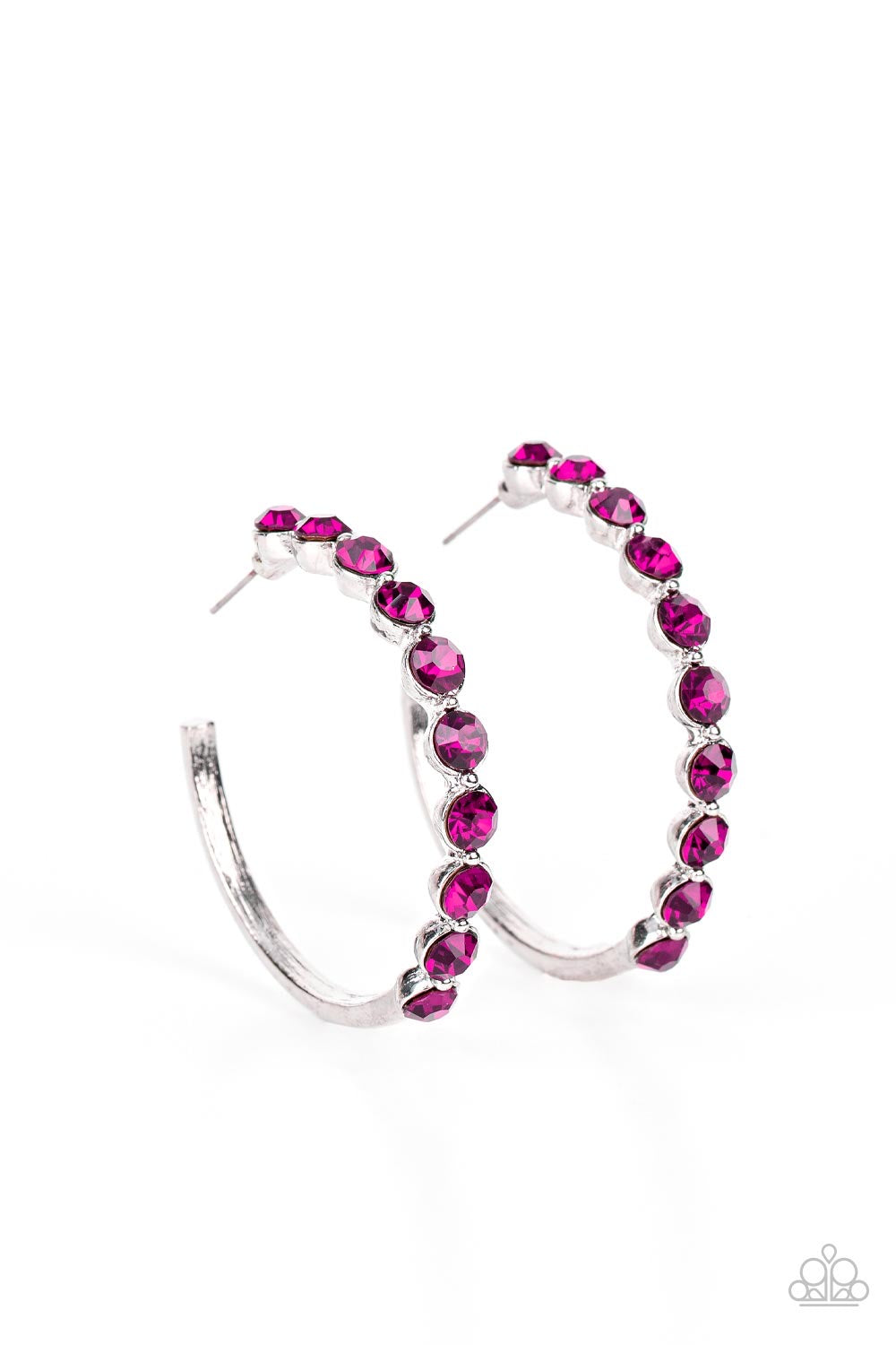 Photo Finish Pink Hoop Earring