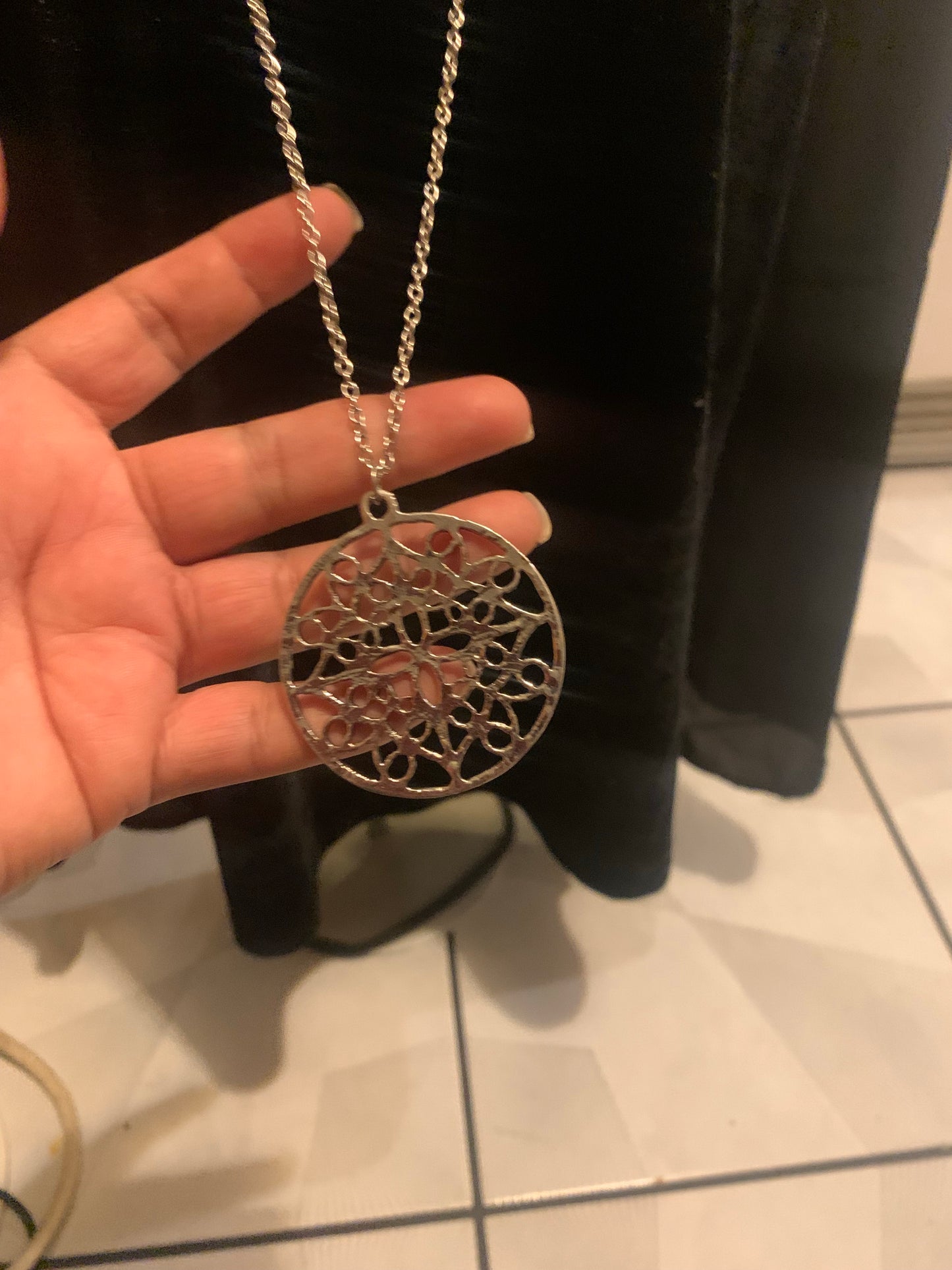 Mandala Melody silver necklace